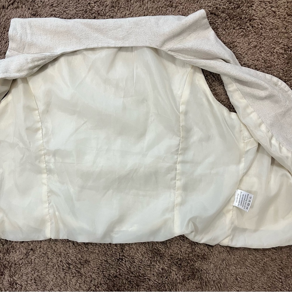 Emerson Lang Vest Button Up Natural Linen Look Boho Renaissance Faire Peasant - Picture 6 of 6